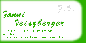 fanni veiszberger business card